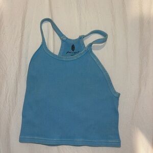 Xs/S light blue free people movement happiness runs crop tank